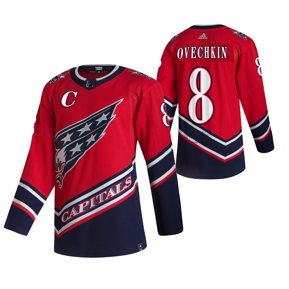 2021 Adidias Washington Capitals #8 Alexander Ovechkin Red Men Reverse Retro Alternate NHL Jersey->new york islanders->NHL Jersey